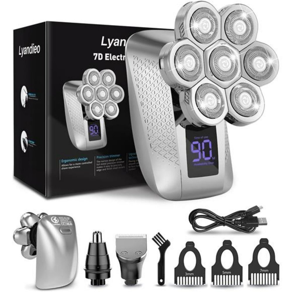 Head Shaver 7D, Waterproof Electric Razor for Men